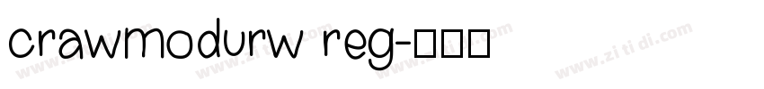 crawmodurw reg字体转换